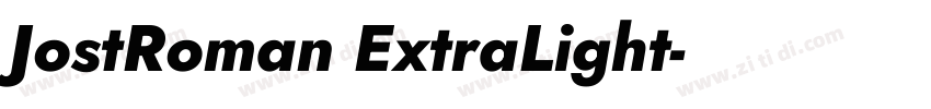 JostRoman ExtraLight字体转换